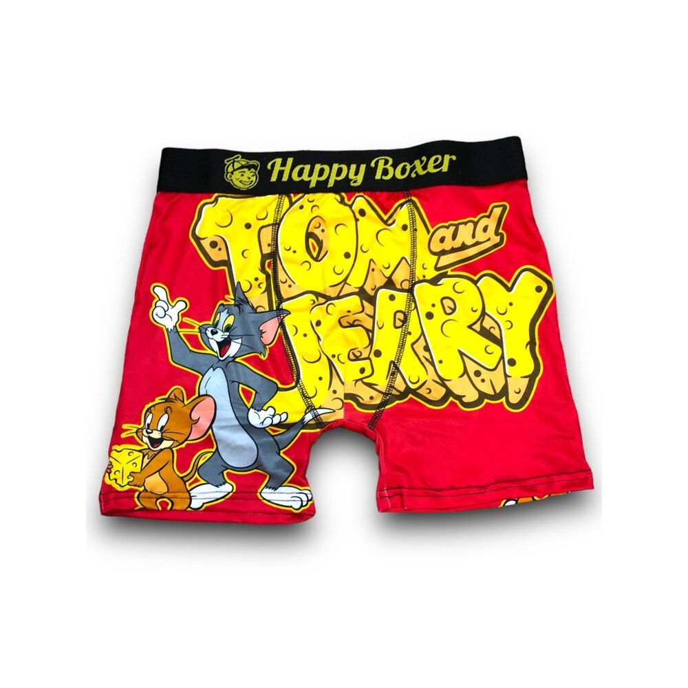 Happy Boxer Tom and Jerry "Cheese" Men's Performance Boxer Brief - Med